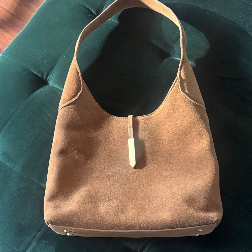 Elegant Tan Suede Shoulder Bag